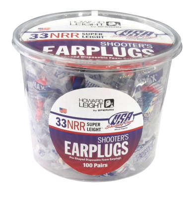 Safety Protection Howard Leight Super Leight H/L USA PLUGS 100PR RED/WHITE/BLUE